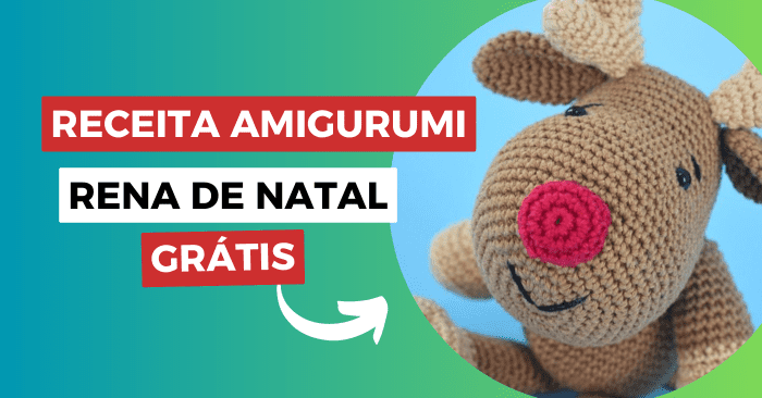 Receita Rena de Natal Amigurumi Grátis