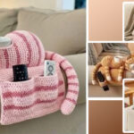 organizador de sofa gato amigurumi