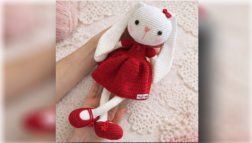 coelha charmosa amigurumi